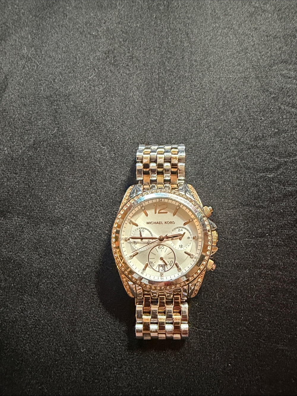Michael Kors Two-Tone Crystal Accent Women's Bracelet Watch